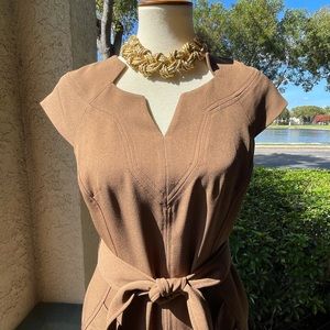 KASPER Dress with Double Stitching Seams